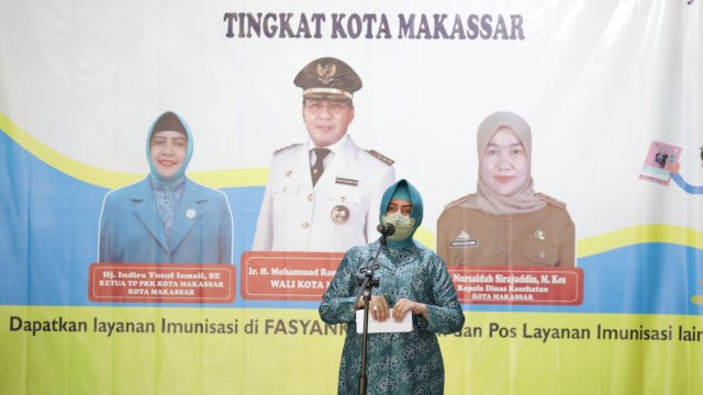 Sukseskan Program BIAN, Ketua TP PKK Makassar Gelorakan Imunisasi Anak