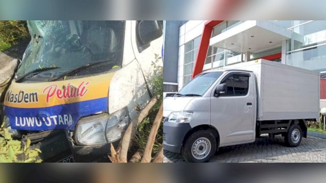 Ketua NasDem Lutra Putri Dakka Respon Cepat Mobil Operasionalnya yang Jatuh ke Got.