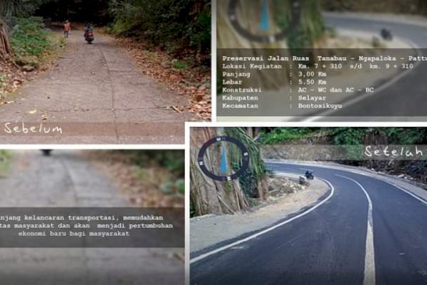 Perbaikan Ruas Jalan Tanabau – Ngapaloka – Pattumbukang Tingkatkan Perekonomian, Warga Selayar: Terima Kasih Pak Gubernur