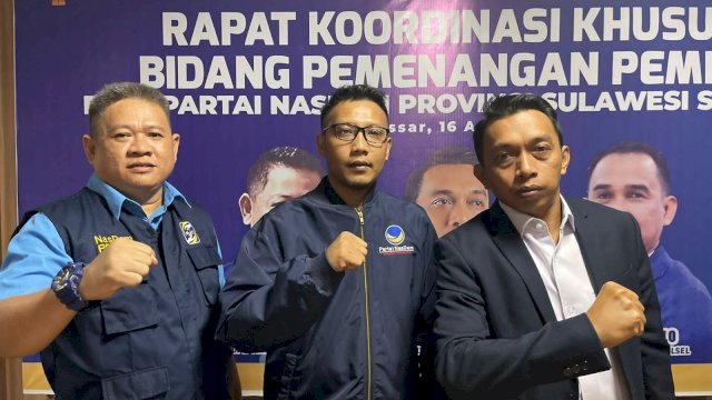 Pengusaha Milenial di Sulsel Gabung NasDem. Diterima Sekretaris DPW Syaharuddin Alrif.