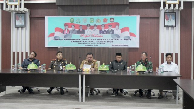Memasuki Tahapan Pemilu 2024, Pemkab dan Forkopimda Luwu Gelar Rapat Terbatas