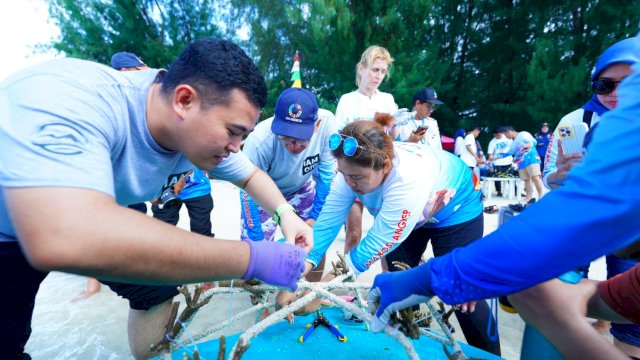 Tim Assesor UNESCO Global Geopark Kunjungi Kawasan Spermonde, Pulau Laiya - Pulau Pannambungan Pangkep.