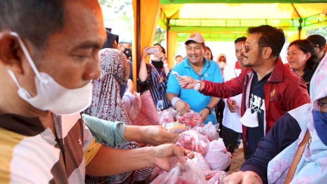 Mentan Syahrul Pastikan Pasar Murah di TTIC Dilakukan Secara Rutin.