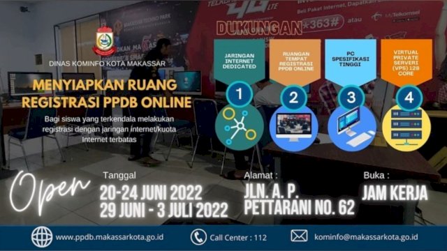 PPDB di Makassar, Tak Perlu Khawatir Soal Jaringan, Diskominfo Siapkan Registrasi Online