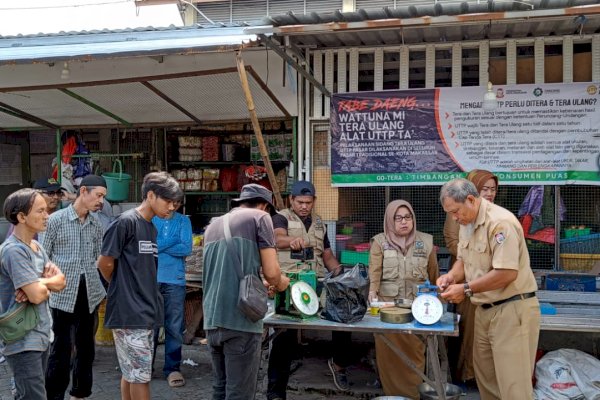 Mantap, 80 Persen Pedagang Pasar Pabeng-baeng Makassar Sudah Lakukan Tera