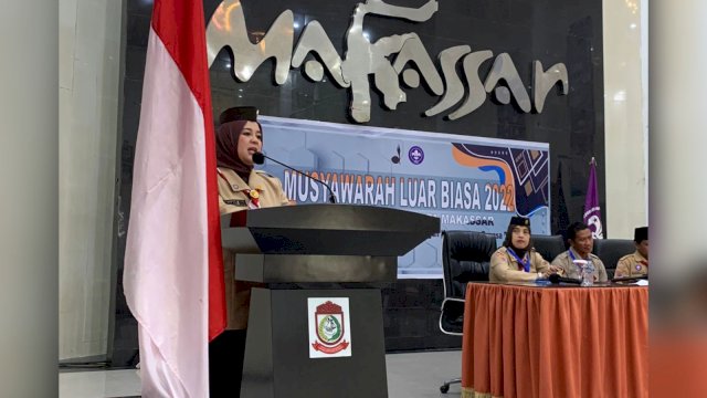 Fatmawati Rusdi Ditetapkan Jadi Ketua Kwarcab Pramuka Makassar.