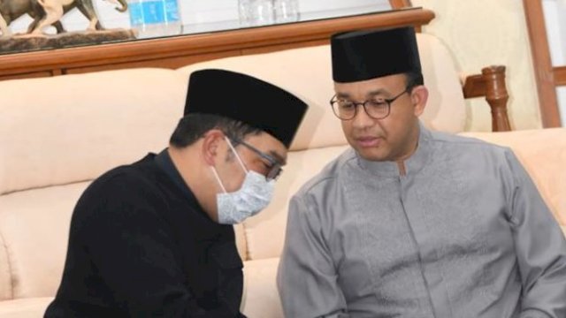 Sampaikan Duka Cita, Anies Temui Ridwan Kamil.(F-INT)