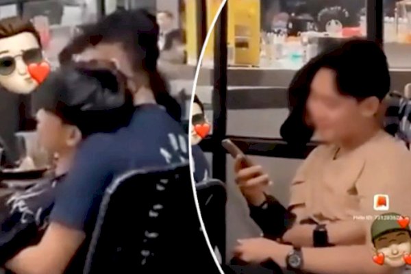 Viral Aksi Sesama Pria Pangku pangkuan dan Bermesraan, Pemilik Kafe Lapor Polisi