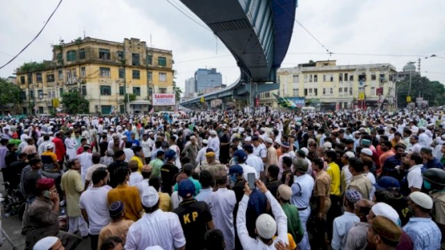 aksi demonstrasi penghinaan Nabi Muhammad.(F-INT)