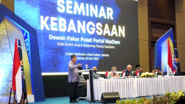 Jusuf Kalla Jadi Pembicara di Seminar Rakernas NasDem.