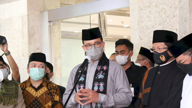 Anies Salat Gaib untuk Eril anak Ridwan Kamil.(F-INT)