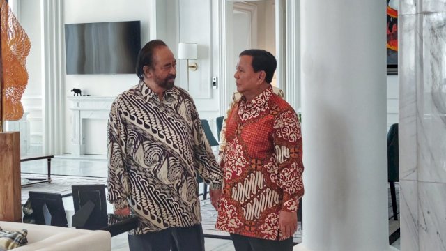 Surya Paloh Terima Silaturahmi Prabowo Subianto.