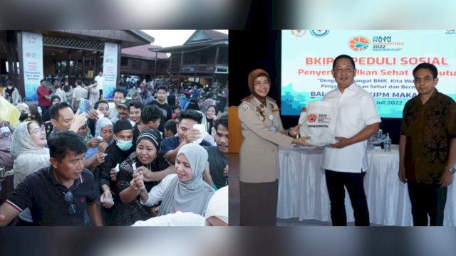 Senyum Bahagia Warga Sidrap, Sore-sore Rusdi Masse Bersama Balai KIPM Makassar Bagi 700 Paket Ikan Sehat-Bermutu