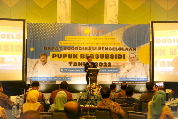 Mentan SYL: Permentan No 10/2022 Jaga Ketersediaan, Jangkauan dan Optimalisasi Pupuk Subsidi untuk Petani