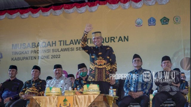 Memotivasi Peserta Kafilah, Bupati Luwu Hadiri Pembukaan MTQ XXXII di Bone