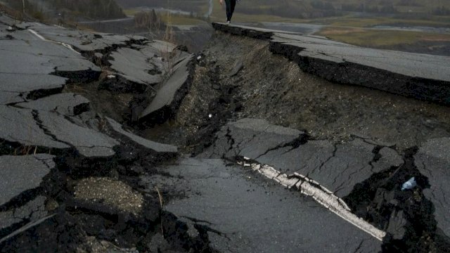 Ilustrasi gempa.(F-INT)