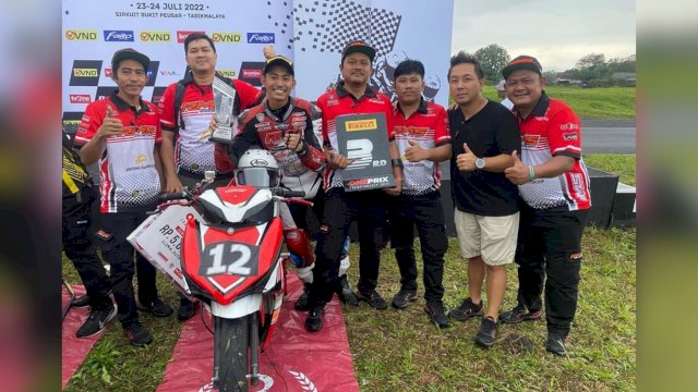 Pembalap RMS Racing Team Lucky Kaddi Berhasil Podium di Oneprix Championship 2022 Tasikmalaya