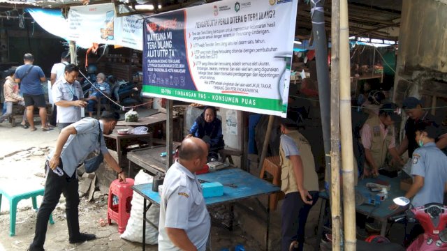 Dua Hari Pelaksanaan Sidang Tera di Pasar Terong, Petugas Menera Sebanyak 71 UTTP