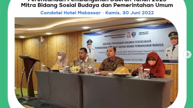 Bappeda Makassar Laksanakan Asistensi Penyusunan Dokumen Perencanaan Pembangunan Daerah 2023