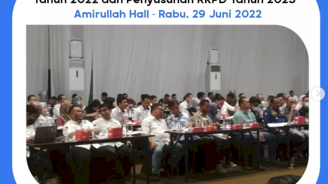 Bappeda Makassar Gelar Rakor Evaluasi Pelaksanaan APBD Tahun 2022-Penyusunan RKPD 2023