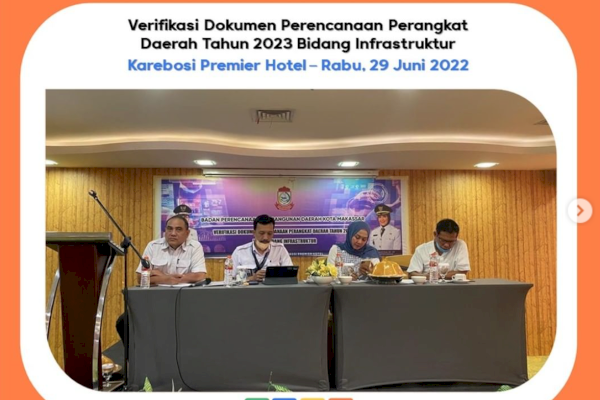 Bappeda Makassar Laksanakan Verifikasi Dokumen Perencanaan Perangkat Daerah 2023
