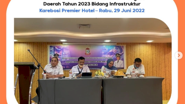 Bappeda Makassar Laksanakan Verifikasi Dokumen Perencanaan Perangkat Daerah 2023