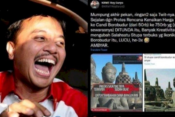 Polda Metro Tetapkan Mantan Menpora Roy Suryo Tersangka Meme Stupa Candi Borobudur