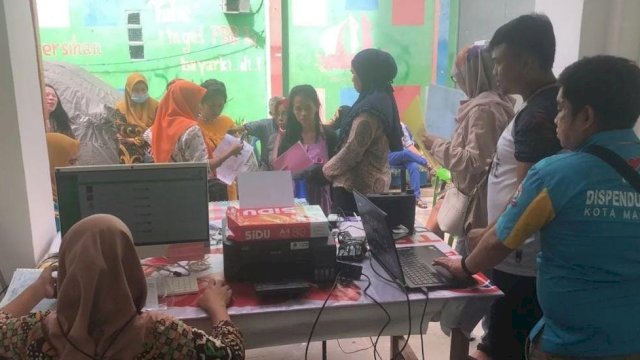 Giliran Lorong Wisata Bontoala dapat Pelayanan Disdukcapil Makassar.