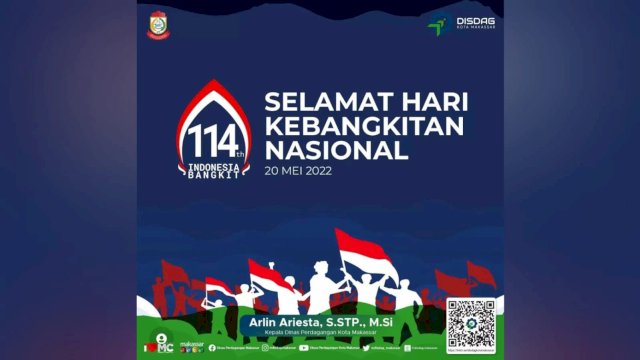 Disdag Makassar Ucapkan Selamat Hari Kebangkitan Nasional