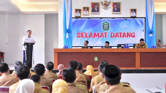 Bupati Takalar Syamsari saat Halal Bihalal.