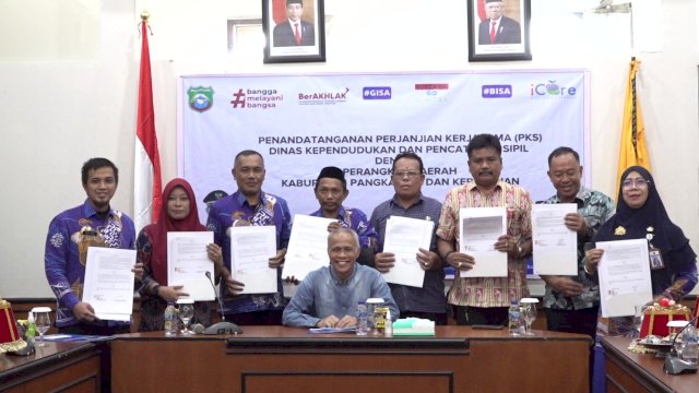 Kerjasama Adminduk, Wabup Pangkep Syahban Sammana Minta Tidak Ada Lagi Data Kependudukan yang Beda