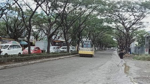 progres jalan provinsi pada ruas Tun Abdul Razak di Kabupaten Gowa