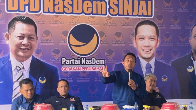 Sekretaris Syaharuddin Alrif saat Konsolidasi di NasDem Sinjai.