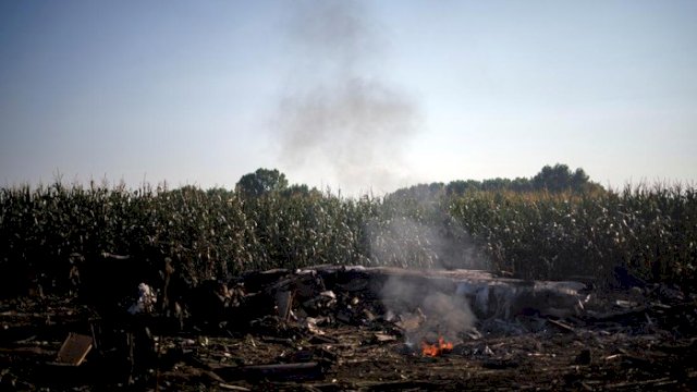 Pesawat Ukraina hancur berkeping-keping.(F-INT)