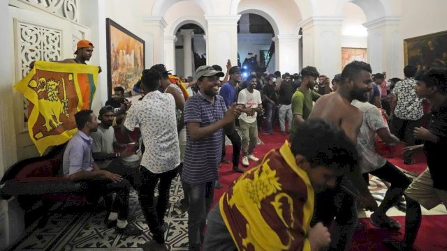 Demonstran Duduki Istana Presiden Sri Lanka.(F-INT)