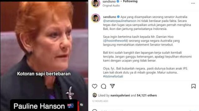 Senator Australia Tuding Kotoran Sapi Bertebaran di Bali.(F-INT)