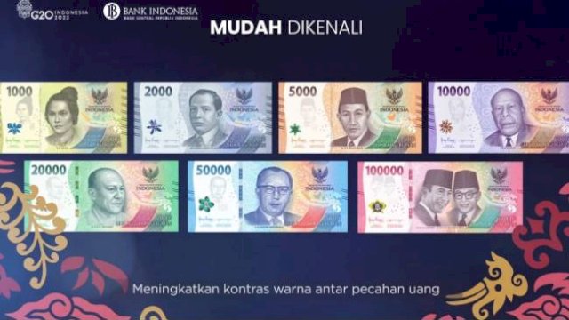 BI Luncurkan Pecahan 7 Uang Kertas Tahun 2022.(F-INT)