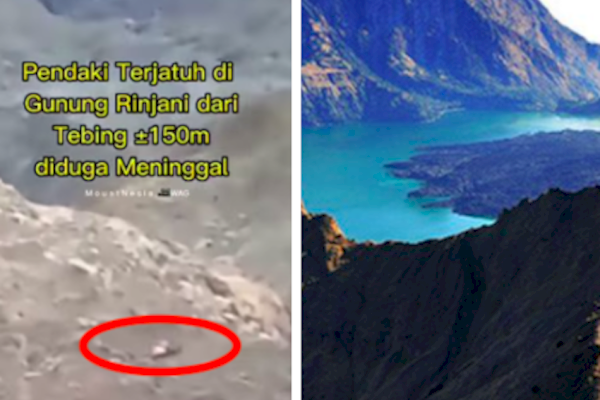 Selfie di Puncak Rinjani, WN Portugal Tewas Jatuh ke Jurang 150 Meter