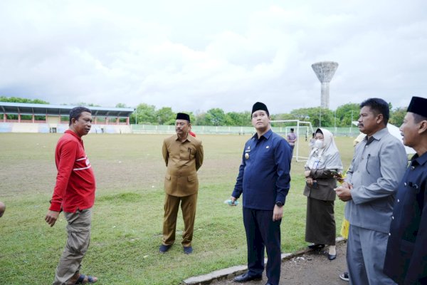 Siapkan Kandang untuk PSM dan Persipangkep, Bupati Yusran Tinjau Akan Perbaiki Stadion Andi Mappe