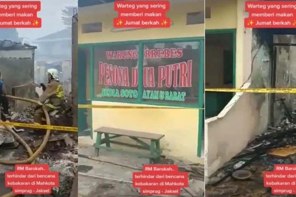 Sedekah Membawa Berkah, Kisah Warung Nasi yang Selamat dari Kebakaran di Simprug