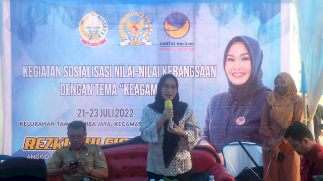 Sosbang di Dua Titik, Legislator NasDem DPRD Sulsel Rezki Lutfi Ingatkan Pentingnya Nilai-Nilai Keagamaan