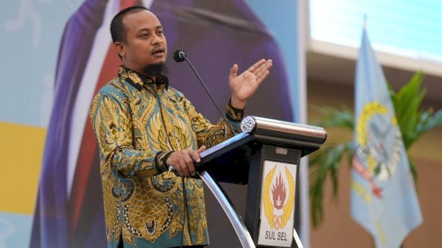 Hadiri Pelantikan KONI Sulsel, Gubernur Andi Sudirman Minta Perusahaan Perhatikan Pembinaan Olahraga