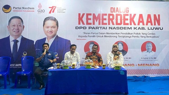 HUT RI Ke-77, NasDem Luwu Rayakan dengan Beri Pendidikan Politik yang Cerdas ke Pemilih