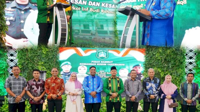 Bupati HAS Chaidir Syam dan Wabup Suhartina Bohari Hadiri Acara Pisah-Sambut Dandim 1422 Maros