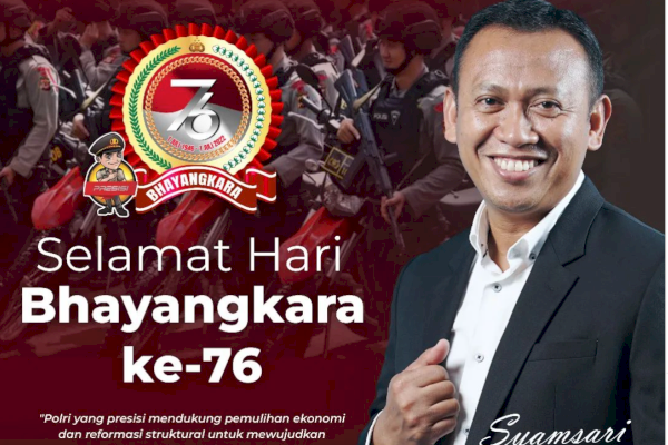 Bupati Takalar Syamsari Ucapkan Selamat Hari Bhayangkara ke-76