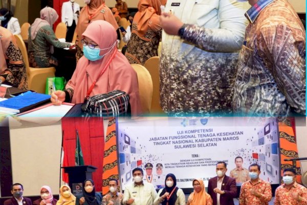 Bupati Maros HAS Chaidir Syam Resmi Membuka Penyelenggaraan Uji Kompetensi Jabatan Fungsional Tenaga Kesehatan Tingkat Nasional