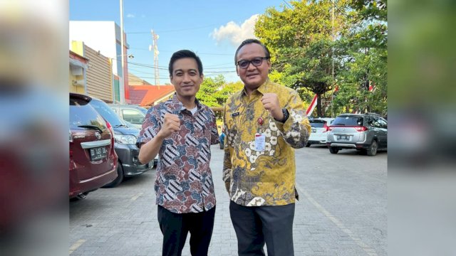 Direktur Dakduk David Yama bersama Kadis Dukcapil Makassar, Muh Hatim