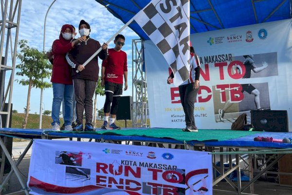 Lepas Peserta Run to End TB, Indira Jusuf Ismail Optimistis Makassar Capai Target Eliminasi TB 2030