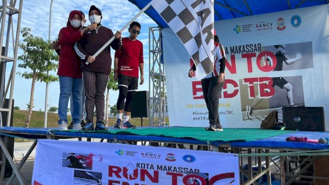 Lepas Peserta Run to End TB, Indira Jusuf Ismail Optimistis Makassar Capai Target Eliminasi TB 2030