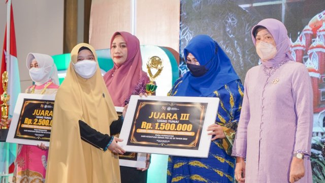 TP-PKK Luwu Boyong Tiga Juara Pada HKG PKK Ke-50 Sulsel.